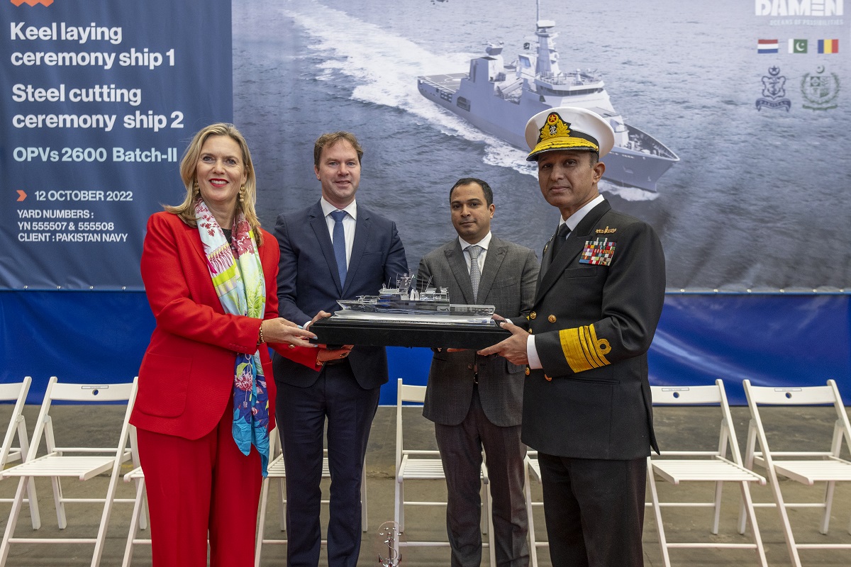 Keel Laying of two OPV 2600 for Pak Navy